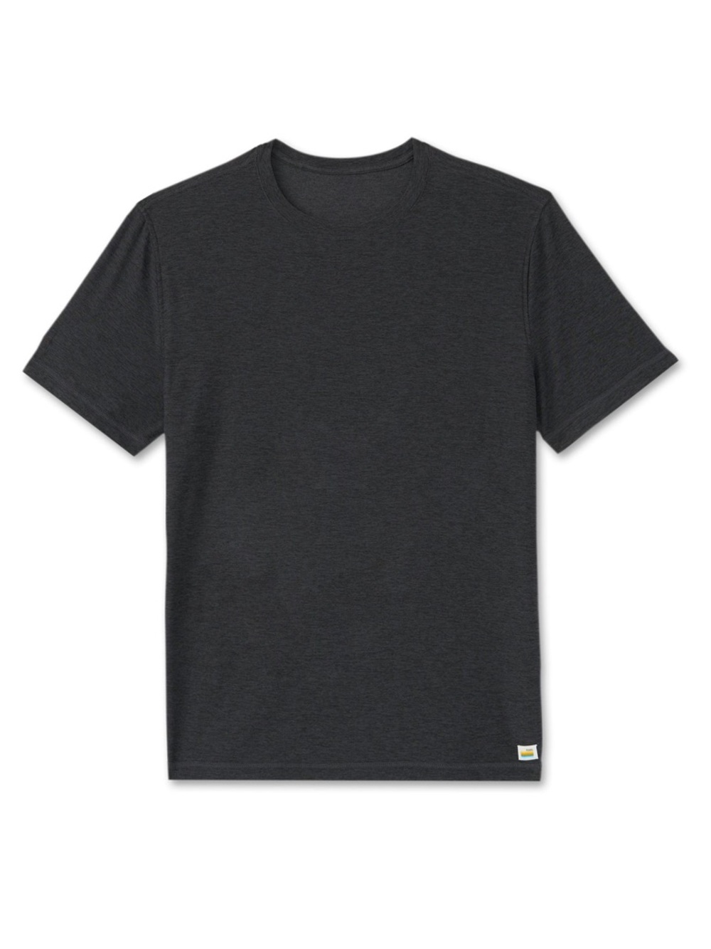 Vuori Strato Tech Performance Knit Tee Charcoal Heather Large Casual Athleisure